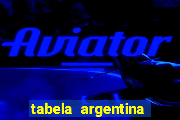 tabela argentina torneo betano